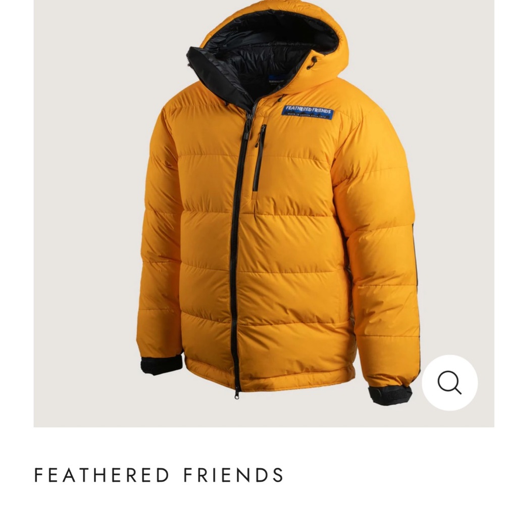 Feathered Friends Down Parka - Men’s/Unisex - Yellow - Excellent Condition